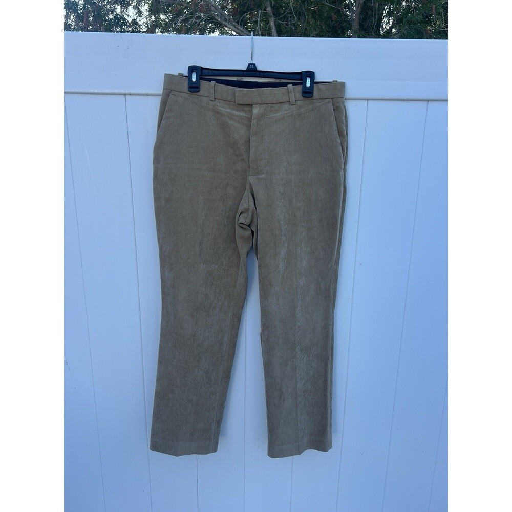 Perry Ellis Portfolio Corduroy Pants Mens 34x30 Brown Modern Fit